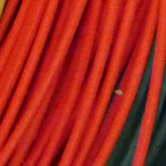A close up of some red wires